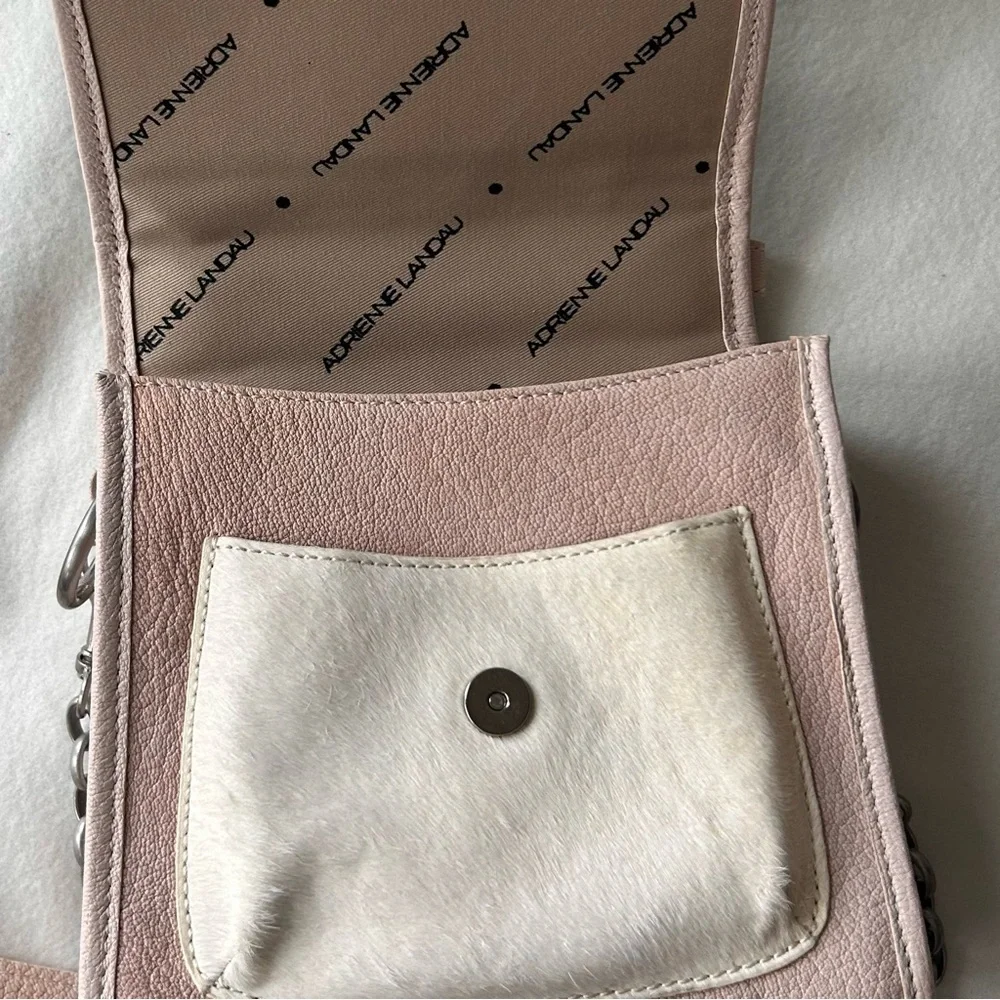 Adrianne Landau lamb skin/ calf skin Leather crossbody bag - Picture 6 of 7